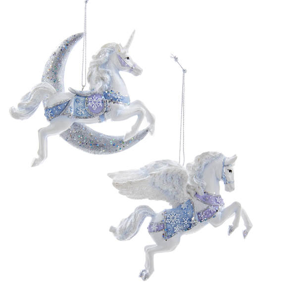 Item 104260 Unicorn With Moon/Pegasus Ornament