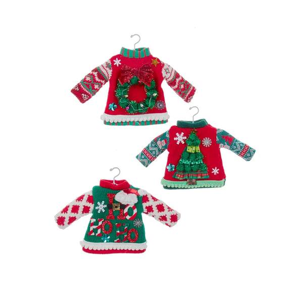 Item 104277 Red Green Ugly Sweater Ornament