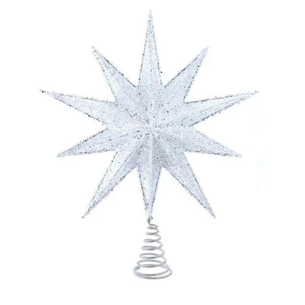 Item 104314 Un-Lit Silver Bethlehem Star Treetop