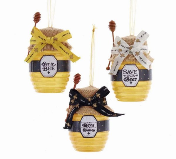 Item 104331 Honey Jar With Bow Ornament