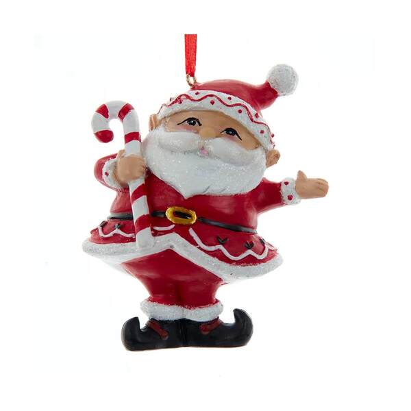 Item 104347 Santa With Candy Cane Ornament