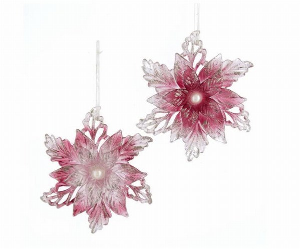 Item 104360 Burg/Pink Poinsettia Ornament