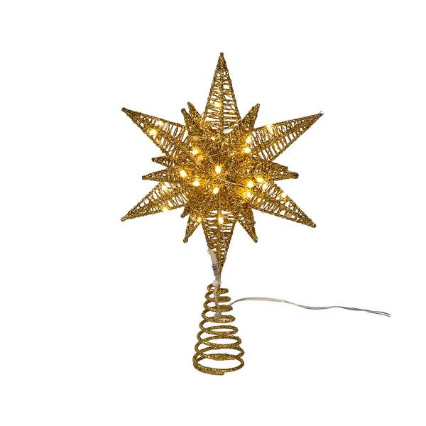 Item 104363 Lighted Gold Starburst Tree Topper