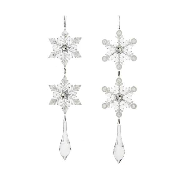 Item 104368 Clear Ice Snowflake With Dangle Drop