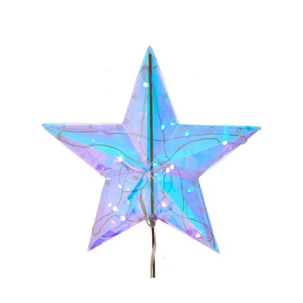 Item 104377 Multicolor RGB Holographic Star Treetopper