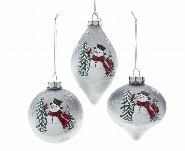 Item 104395 Snowman Ball/Onion/Finial Ornament