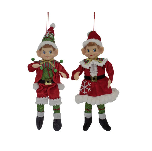 Item 104426 Santa Outfit Elf Ornament