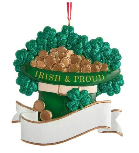 Item 104465 Irish Proud Top Hat Ornament