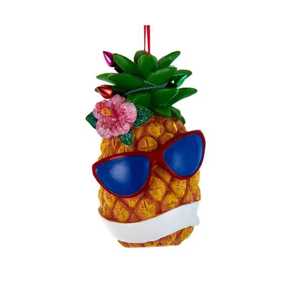 Item 104472 Pineapple With Sunglasses Ornament