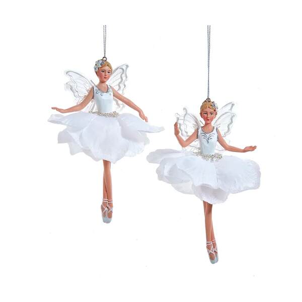 Item 104519 White/Silver Fairy Ballerina Ornament