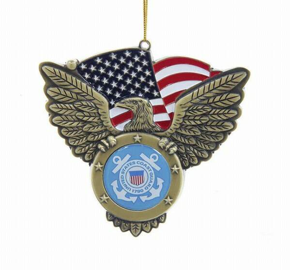 Item 104546 Eagle With US Coast Guard Seal Ornament
