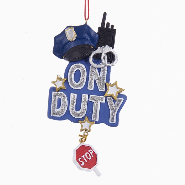 Item 104607 On Duty Police Sign Ornament