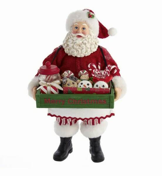 Item 104655 Santa With Box Tray Of Candy