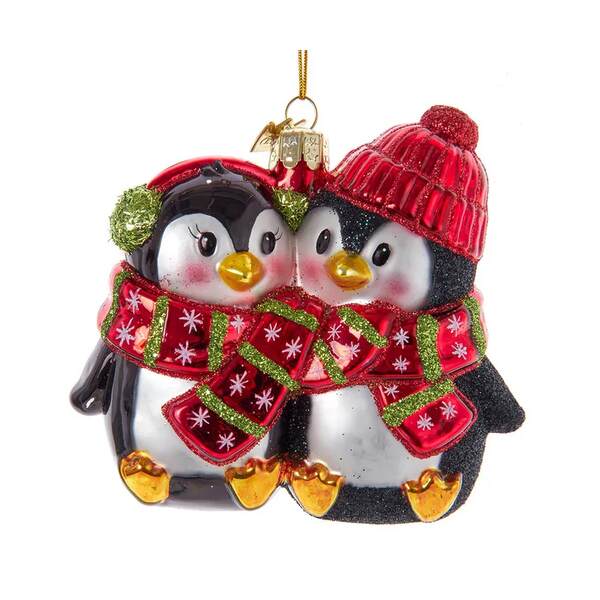 Item 104658 Noble Gem Penguin Couple Ornament