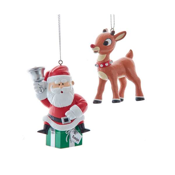 Item 104682 Rudolph/Santa Blow Mold Ornament