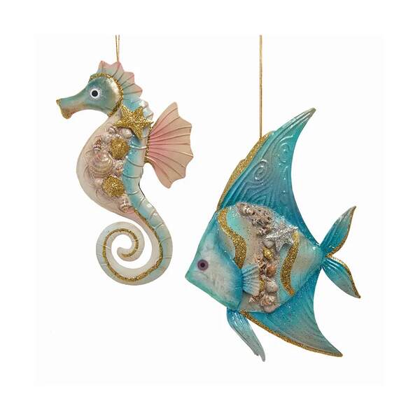 Item 104685 Seahorse/Bannerfish Ornament