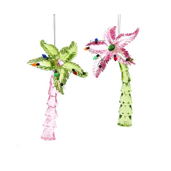 Item 104713 Pink And Green Palm Tree Ornament