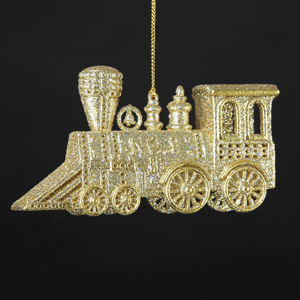 Item 104736 Gold Train Ornament