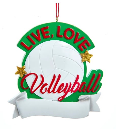 Item 104741 Live Love Volleyball Ornament