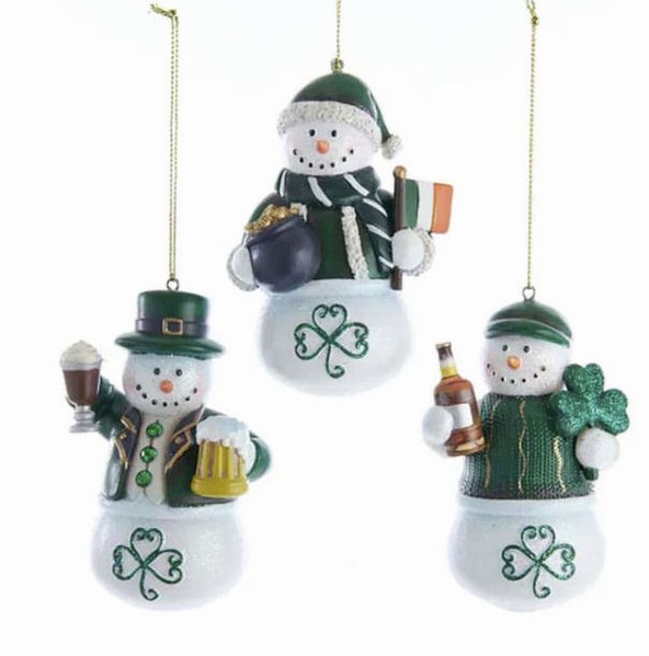 Item 104759 Irish Snowman Ornament