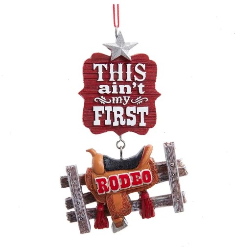 Item 104810 Rodeo Word Sign Ornament