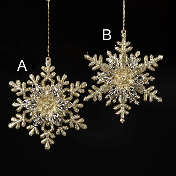 Item 104825 Gold Snowflake Ornament