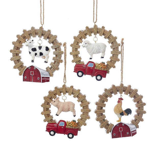 Item 104856 Farm Animal Ornament