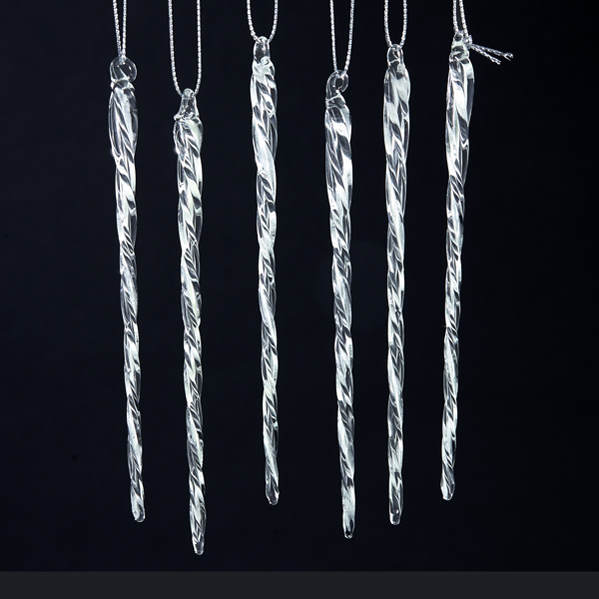 Item 104945 Set of 24 Glow In The Dark Icicle Ornaments