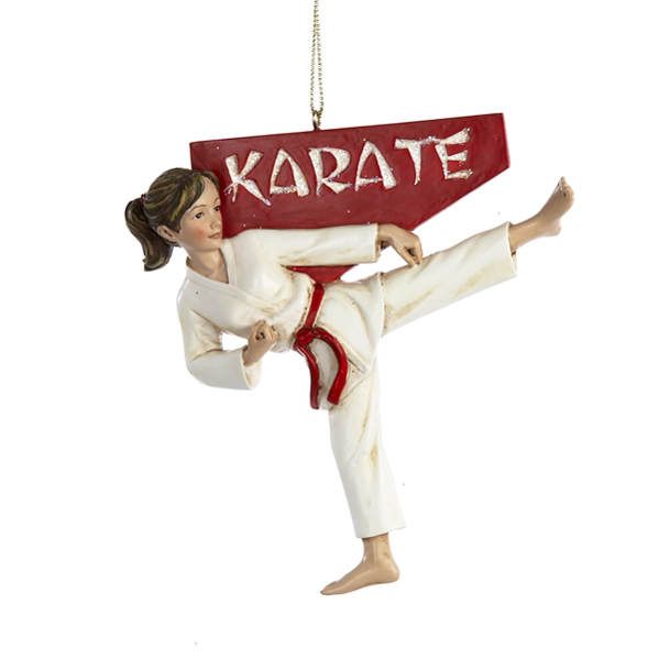 Item 105025 Karate Girl Ornament