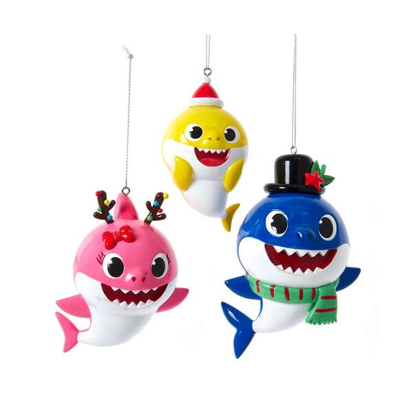 Item 105115 Santa Baby Shark Family Ornament