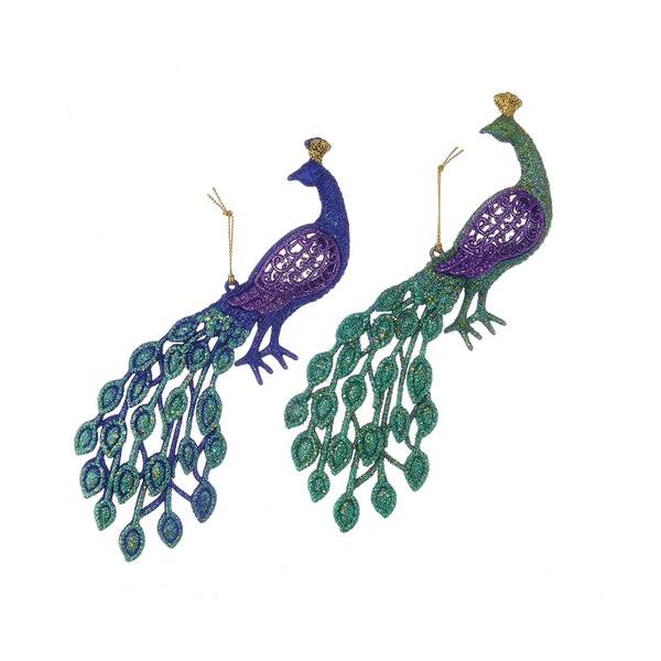 Item 105240 Dark Blue/Aqua Peacock Ornament