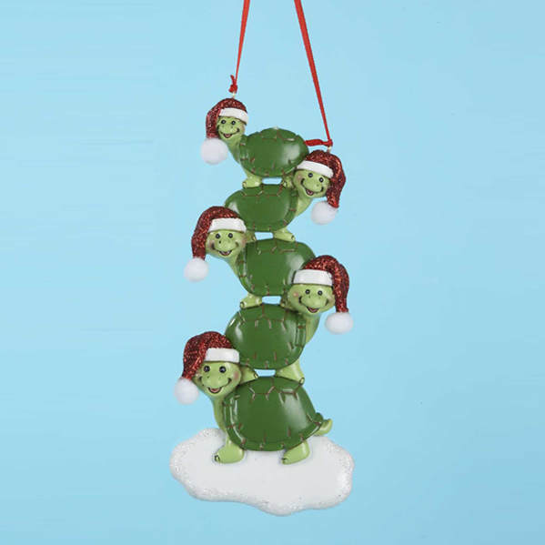 Item 105312 Turtle Family of Five Ornament