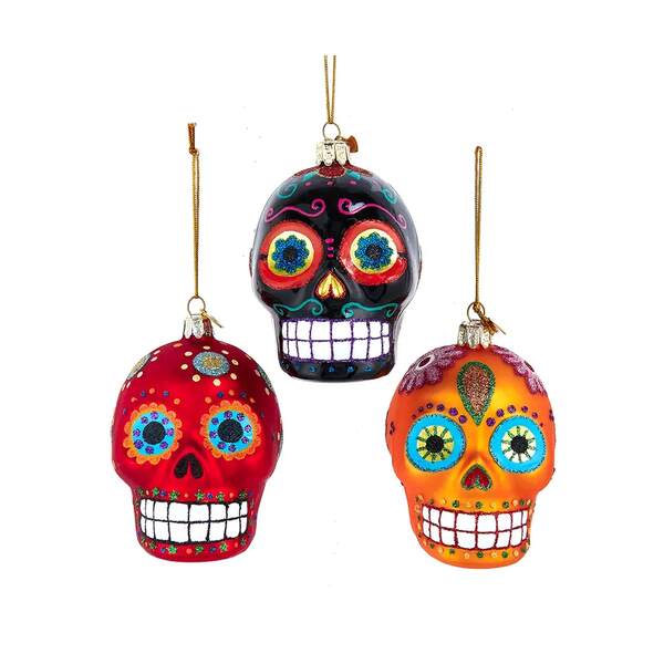 Item 105350 Noble Gems Sugar Skull Ornament