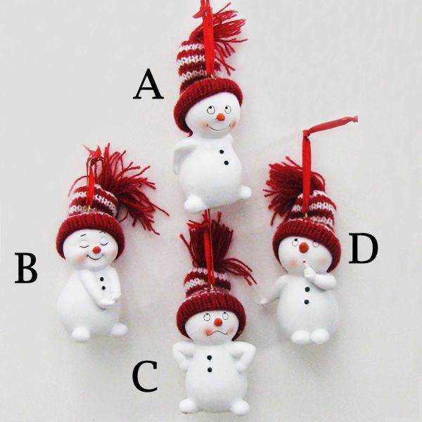 Item 105355 Snowman With Knitted Hats Ornament
