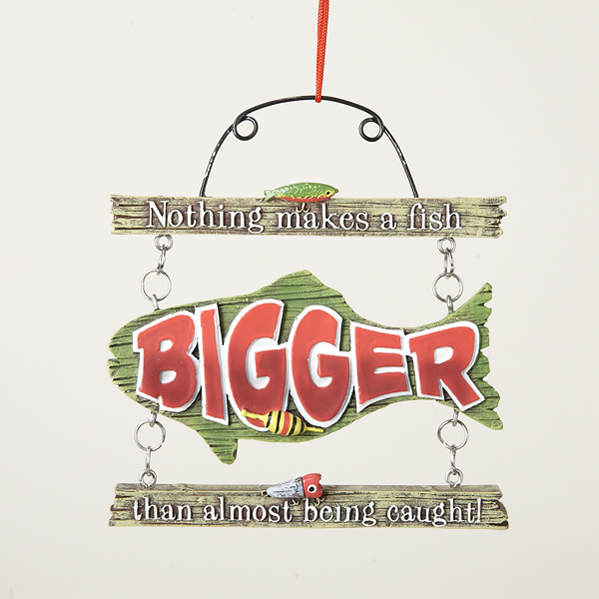 Item 105435 Fishing Quote Sign Ornament