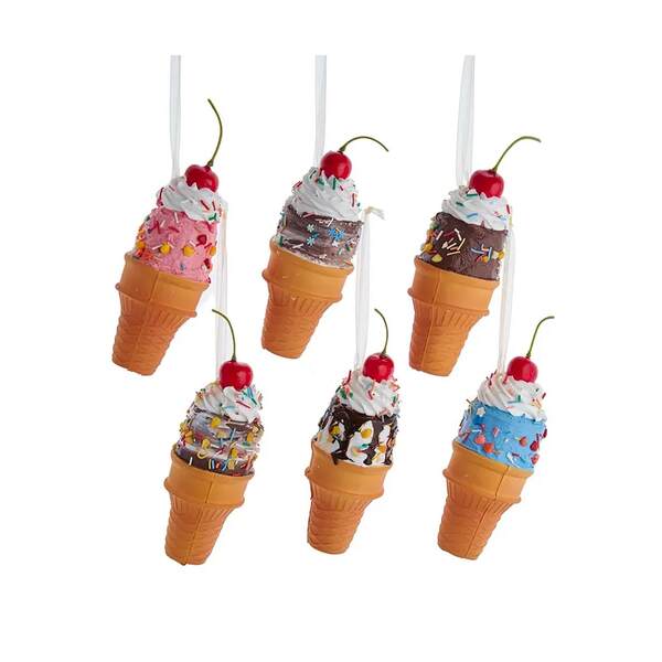 Item 105470 Foam Ice Cream Cone Ornament