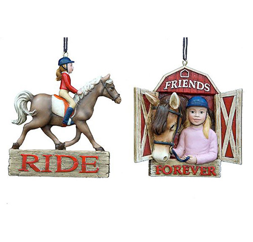 Item 105549 Girl Riding Horse Ornament