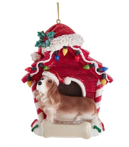 Item 105605 Bassett Hound With Doghouse Ornament