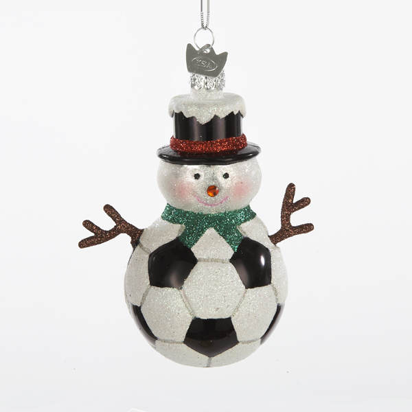 Item 105625 Noble Gems Soccer Snowman Ornament