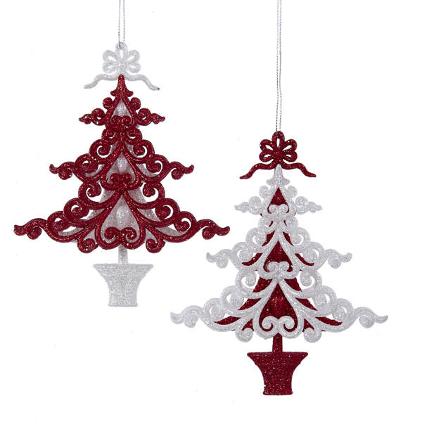 Item 106045 Red/White Christmas Tree Ornament