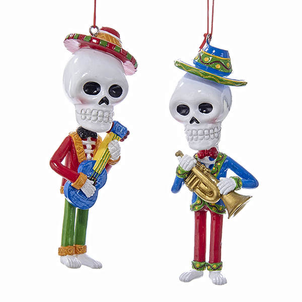 Item 106069 Skeleton With Guitar/Trumpet Ornament