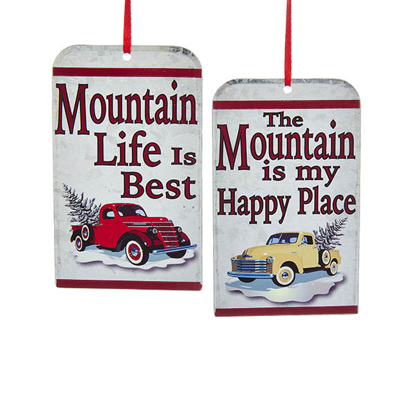 Item 106180 Mountain Lodge Sign Ornament