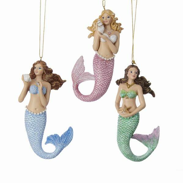 Item 106202 Mermaid With Shell/Starfish Ornament
