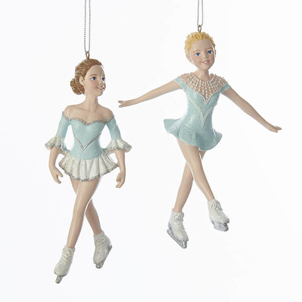 Item 106212 Icy Blue Girl Ice Skater Ornament