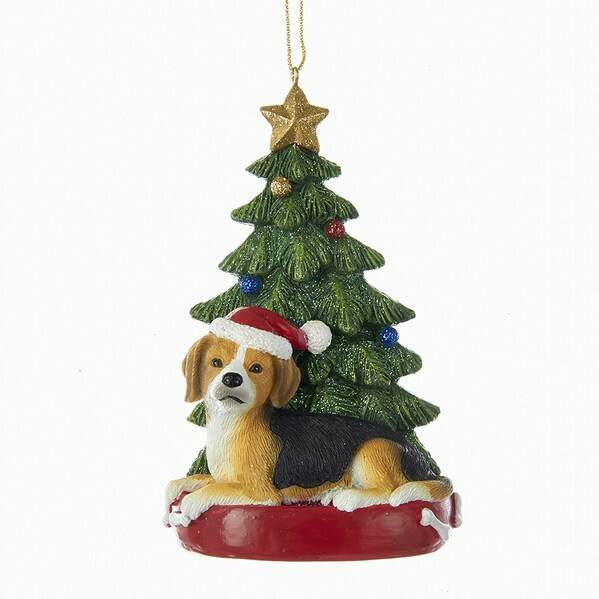 Item 106217 Beagle With Tree Ornament