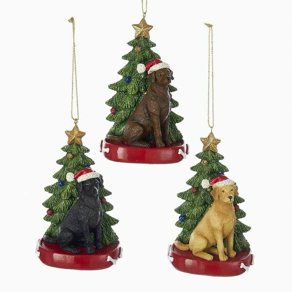 Item 106228 Labrador Retriever With Tree Ornament