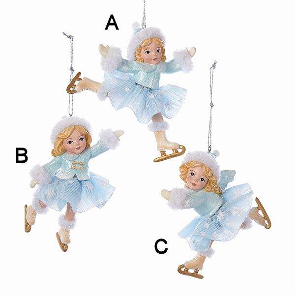 Item 106239 Icy Blue Girl Ice Skater Ornament