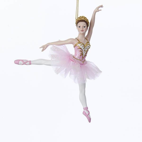 Item 106246 Dancing Ballerina In Pink Tutu Ornament