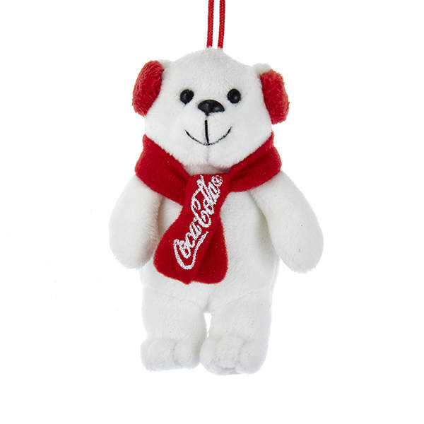 Item 106260 Coca-Cola Polar Bear With Earmuffs Ornament