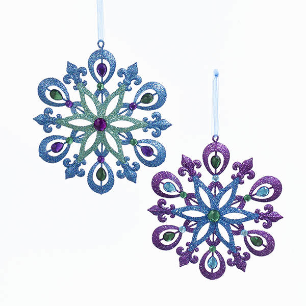 Item 106292 Peacock Snowflake Ornament